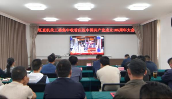 喜迎建党105载 共观盛会启新程——区直机关工委组织全体党员干部集中收看庆祝中国共产党成立105周年大会.png